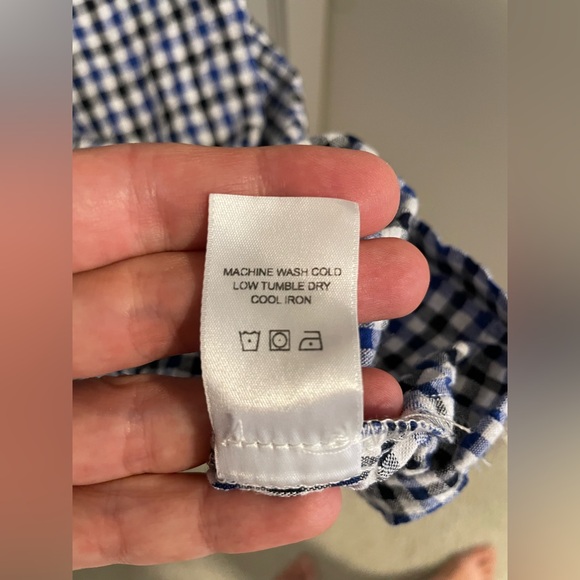 ET TIGRE Jayme Sleeveless Dress in gingham blue white and black - Picture 6 of 14